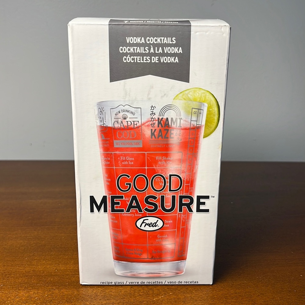Fred Good Measure recipe glass
